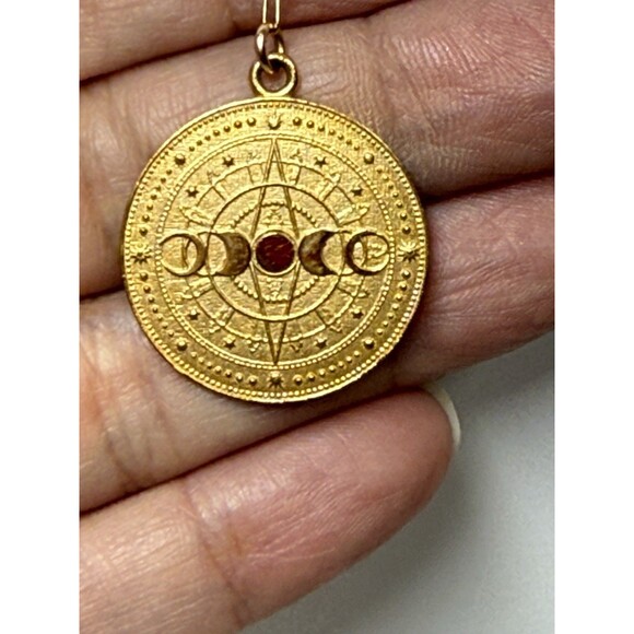 JURATE LA Lunar Phases Coin Necklace - Picture 4 of 9